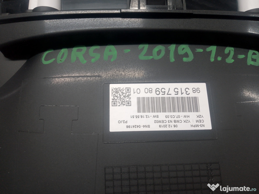 Ceasuri Bord UK Opel Corsa F 1.2 Benzina 2019