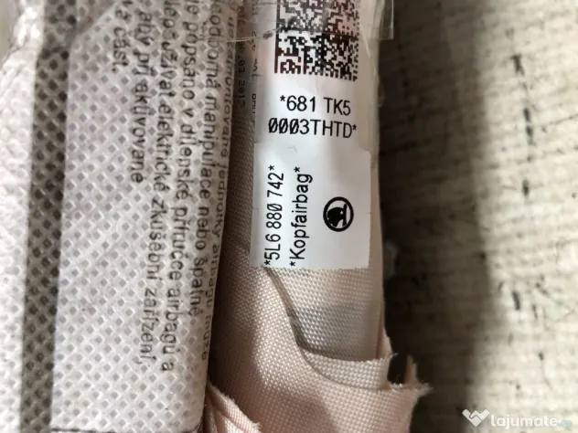 Airbag cortina dreapta Skoda Yeti 2.0 Motorina 2012