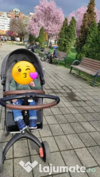 Stokke Xplory V6 set complet + scoică Maxi Cosi cu bază + accesorii