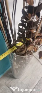 Vaza Sticla & Flori Decorative