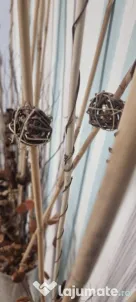 Vaza Sticla & Flori Decorative