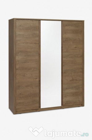 Dulap VEDDE 167x197 oglindă stejar sălbatic închis