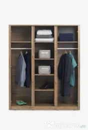 Dulap VEDDE 167x197 oglindă stejar sălbatic închis 