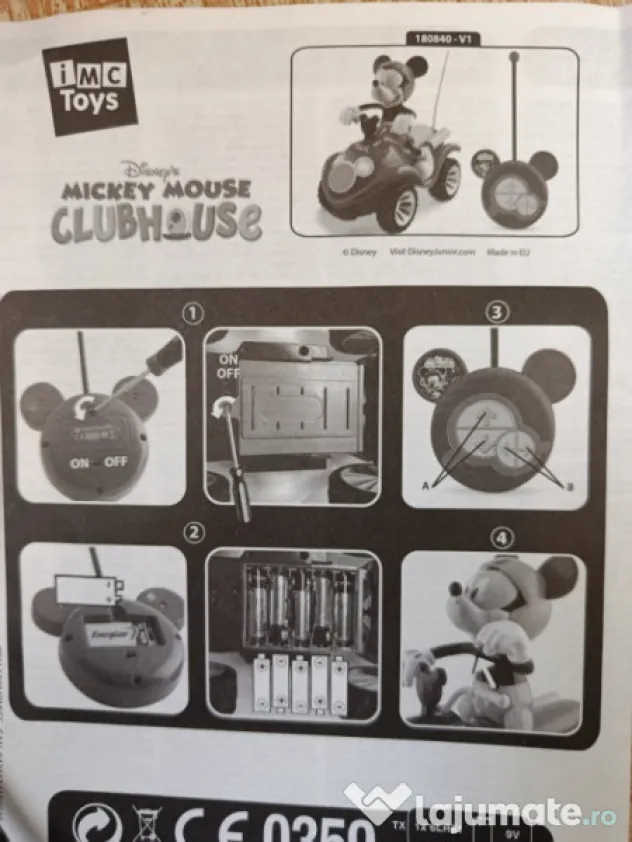 Mickey Mouse ClubHouse RC Quad Disney ATV Masinuta Telecomanda Off Roa