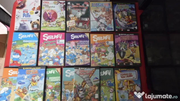 Colectie 60 DVD uri filme (35) si desene animate (25) originale