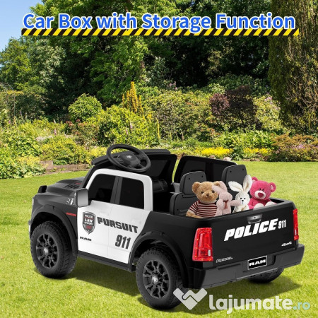 Masinuta electrica de politie DODGE RAM 2500 REBEL, 400W, 24V