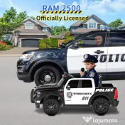 Masinuta electrica de politie DODGE RAM 2500 REBEL, 400W, 24V 