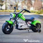 Motocicleta Kinderauto Old School, 300W, 24V, cu roti gonflabile Green