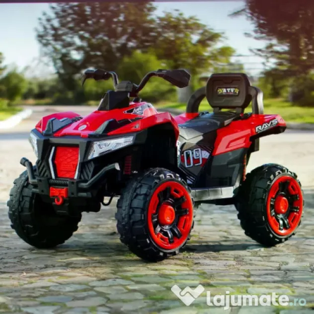 ATV electric pt. 2 copii 4x4 Kinderauto SuperOffroad V2, 4x45W 12V RED