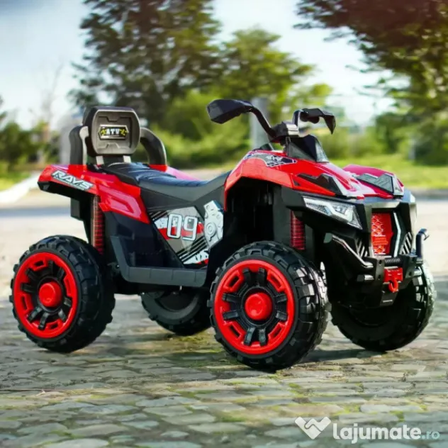 ATV electric pt. 2 copii 4x4 Kinderauto SuperOffroad V2, 4x45W 12V RED