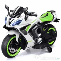 Motocicleta electrica pt. copii, Kinderauto R9, 2x150W, 24V White