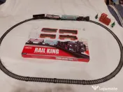 Trenuleț Electric Rail King (19 piese) – Stare Perfectă + VIDEO Funcționare