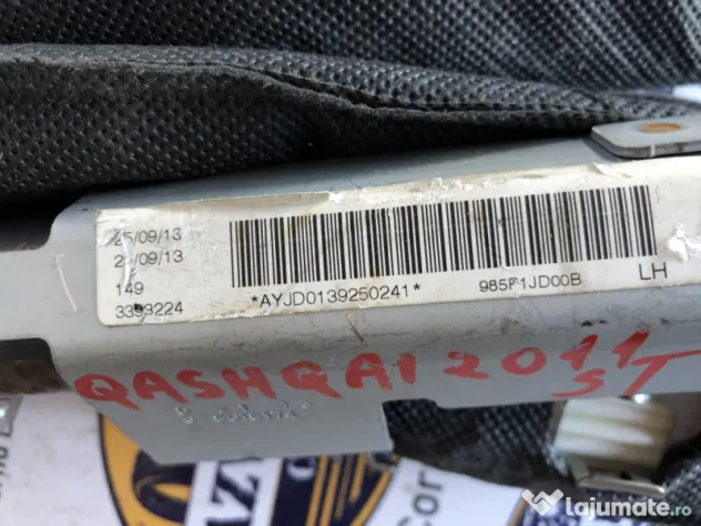 Airbag cortina stanga Nissan Qashqai 2011