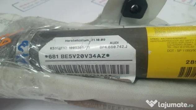 Airbag cortina dreapta Audi A3 2010