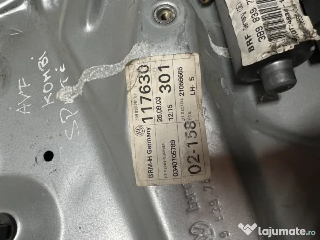 Macara geam stanga spate Volkswagen Passat B5.5 2003