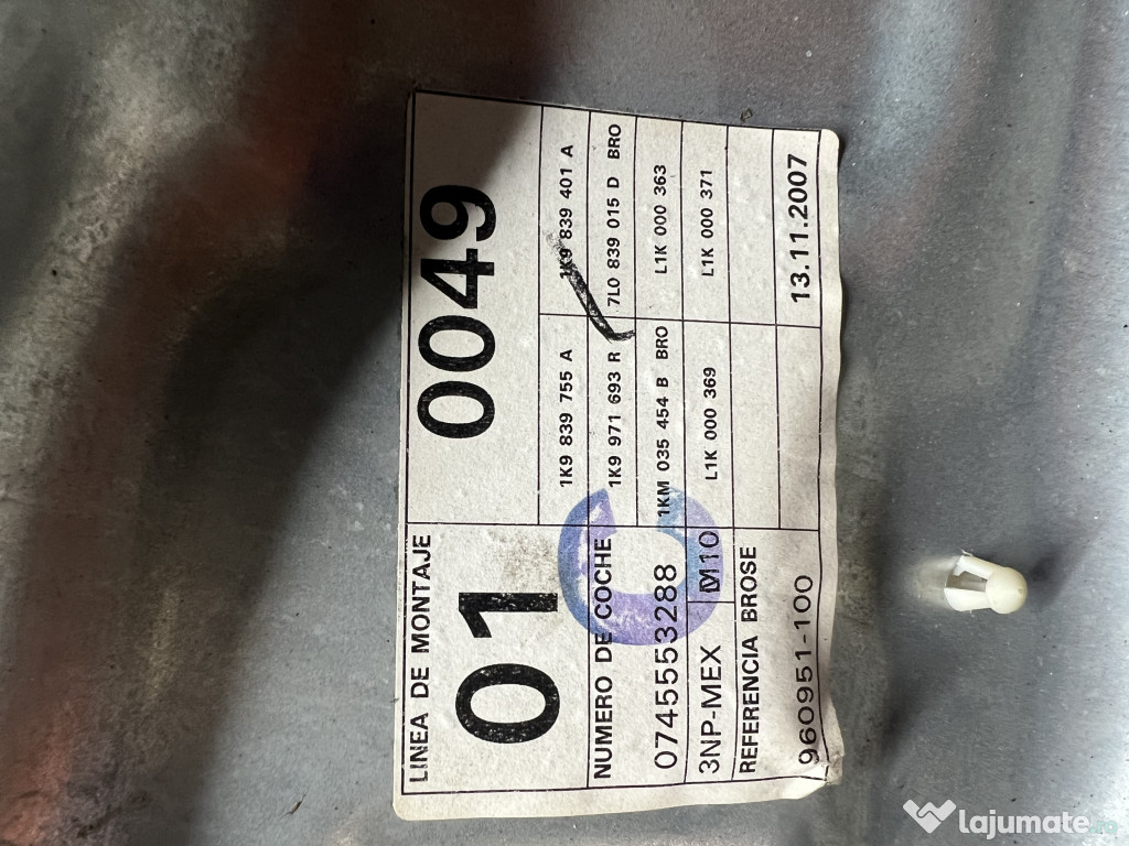 Macara geam stanga spate Volkswagen Golf 5 2009