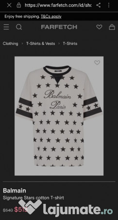 Balmain Paris Signature Stars T-shirt oversize