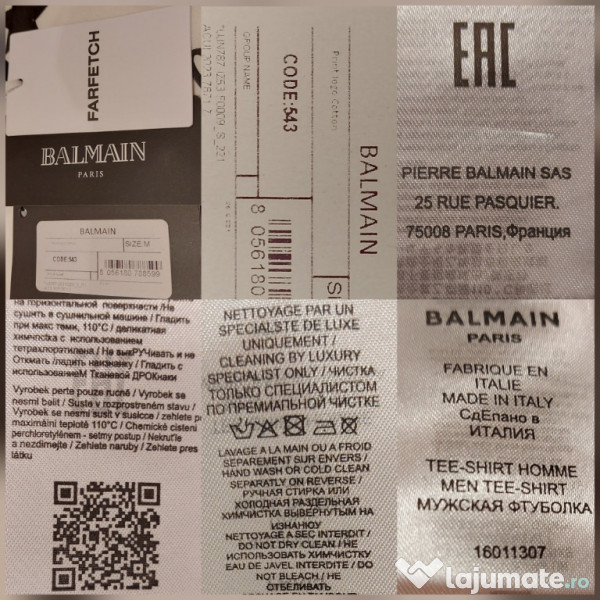 Balmain Paris Signature Stars T-shirt oversize