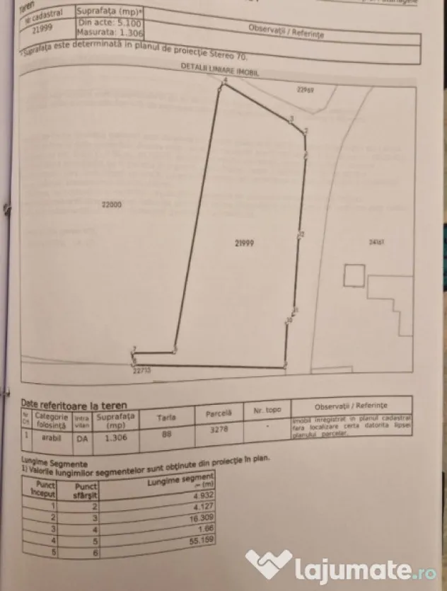 Teren cu suprafața de 5100mp amplasat într-o zonă superbă de munte