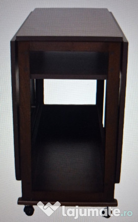 Masa extensibila wenge (6 - 8 locuri) cu 4 scaune + cadou masa mijloc