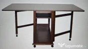 Masa extensibila wenge (6 - 8 locuri) cu 4 scaune + cadou masa mijloc 