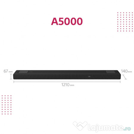 Soundbar SONY HT-A5000 5.1.2 450W BT.5.0 DTS Dolby Atmos Subwoofer NOU
