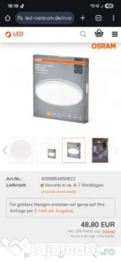 Bec aplica plafoniera led osram 