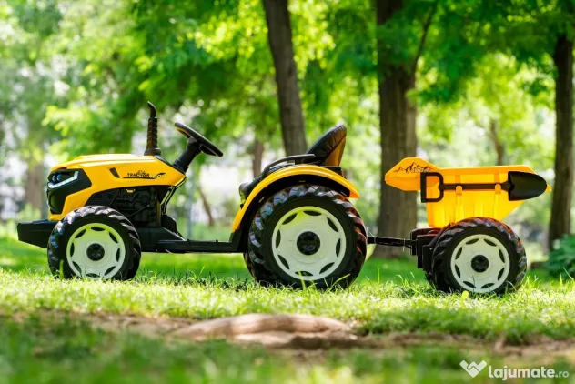 Tractoras electric Kinderauto 1804 2x45W 12V remorca basculabila