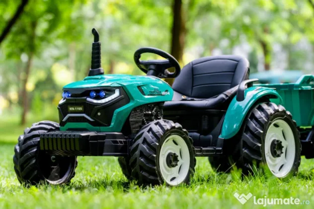Tractoras electric Kinderauto 1804 2x45W 12V remorca basculabila