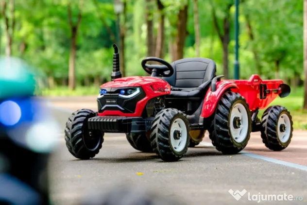 Tractoras electric Kinderauto 1804 2x45W 12V remorca basculabila