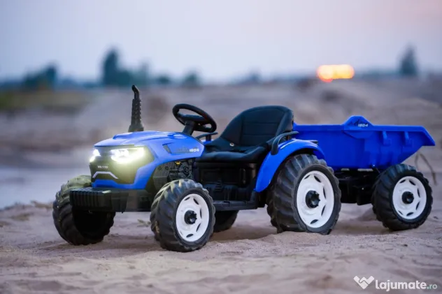 Tractoras electric Kinderauto 1804 2x45W 12V remorca basculabila