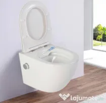 Vas wc suspendat cu functie bideu, semirotund