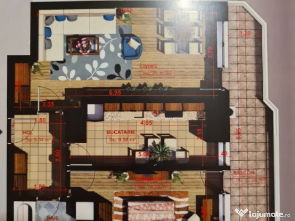 APARTAMENT 2 CAMERE, DECOMANDAT, BLOC NOU, MUTARE IMEDIATA 