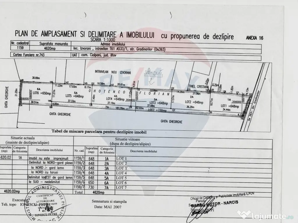 Vanzare teren Snagov - Izvorani, Strada Gradinarilor