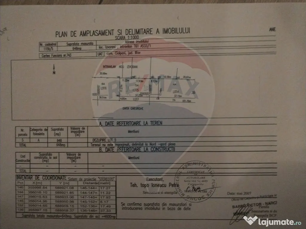 Vanzare teren Snagov - Izvorani, Strada Gradinarilor