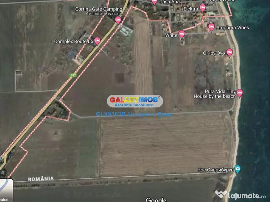 Teren intravilan 47.400 mp, Vama Veche, 200 m de Marea Neagr 