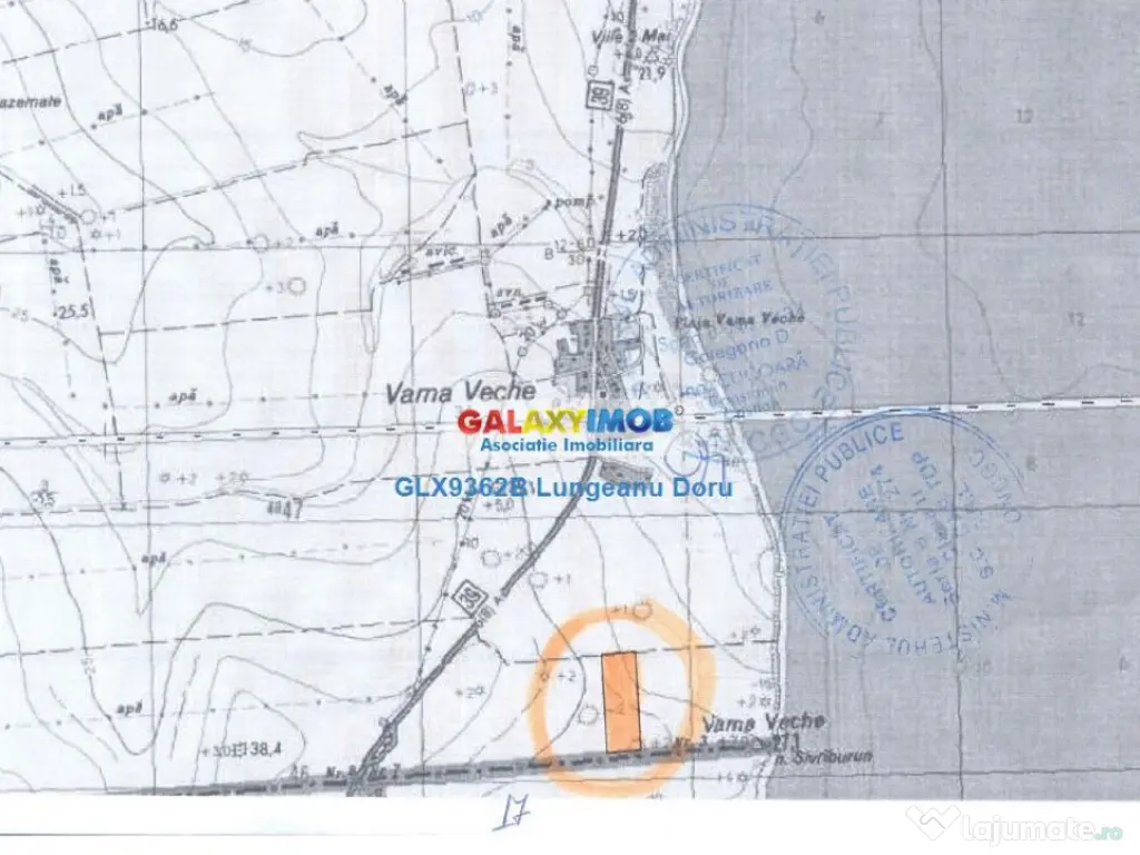 Teren intravilan 47.400 mp, Vama Veche, 200 m de Marea Neagr 