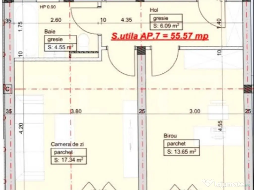 Apartament cu 2 camere, 56mp, zona Giroc 