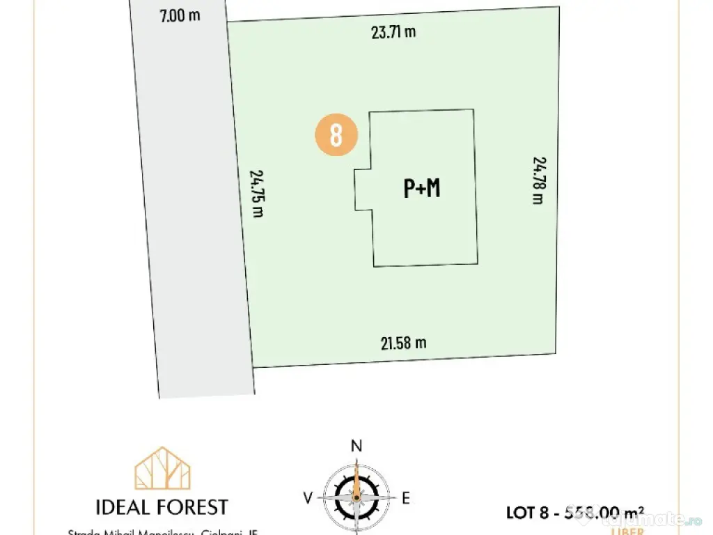 Teren de vanzare,cu autorizatie si proiect casa P/P+M SNAGOV 