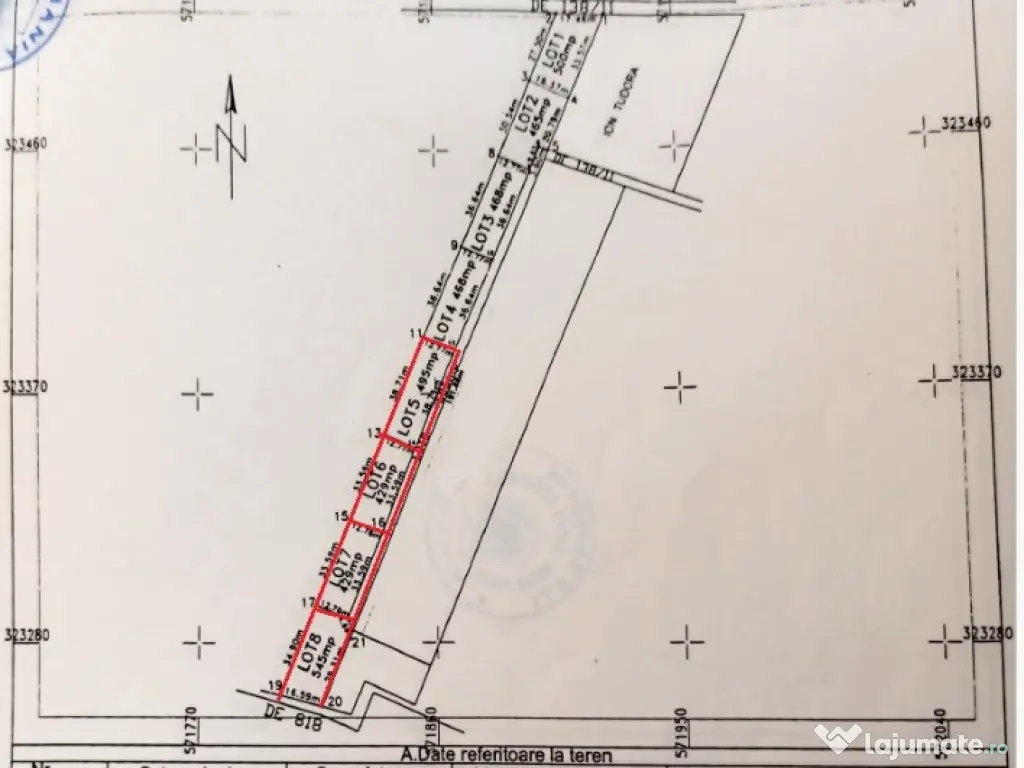 Domnesti - Ciutaci, vanzare 4 loturi de teren intravilan 