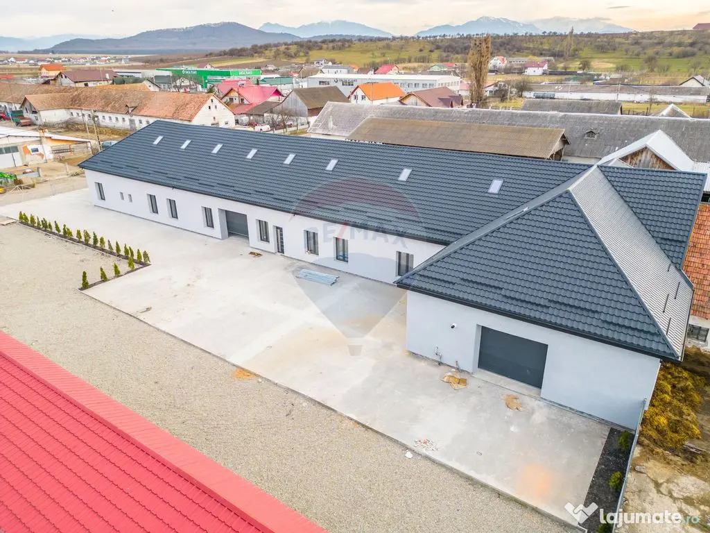 Hala moderna si incalzita | curte betonata | 2 niveluri |... 