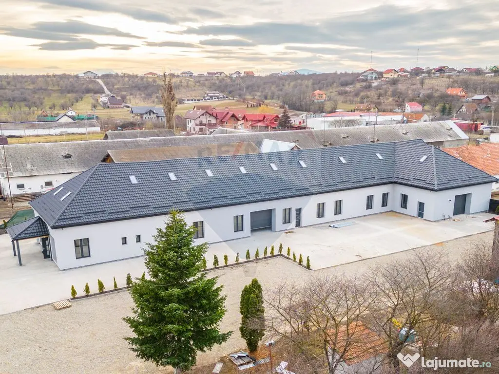 Hala moderna si incalzita | curte betonata | 2 niveluri |... 