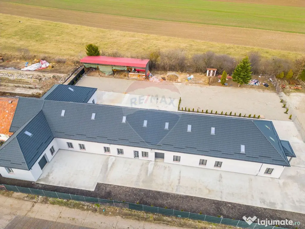 Hala moderna si incalzita | curte betonata | 2 niveluri |... 