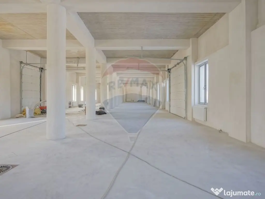 Hala moderna si incalzita | curte betonata | 2 niveluri |... 