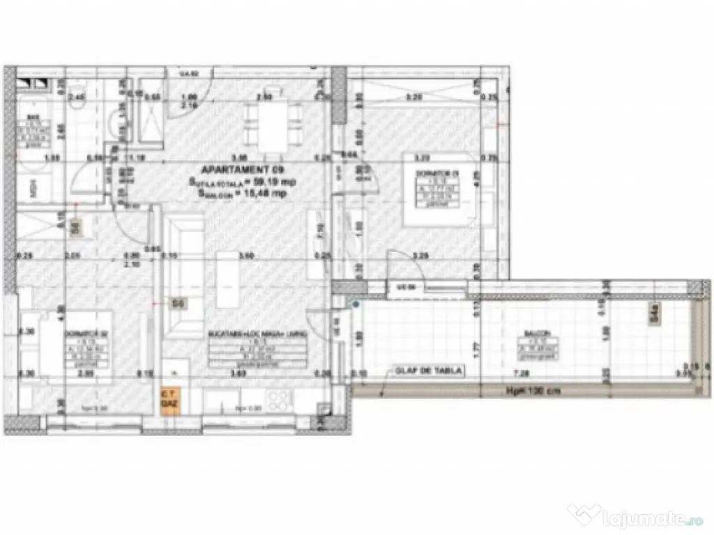 Apartament cu 3 camere, terasa 15mp, parcare , zona centrala