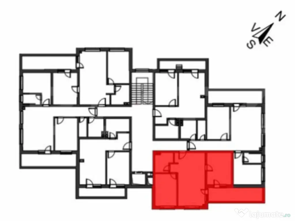 Apartament cu 3 camere, terasa 15mp, parcare , zona centrala