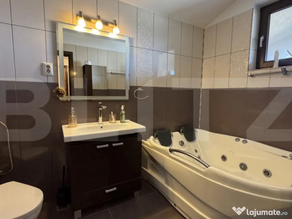 Casă primitoare P + E, 183 mp, toate utilitățile, 588 mp