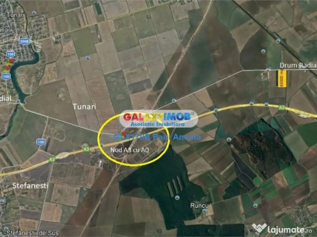 Teren Moara Vlasiei 65000 mp Industrial utilitati apropiere 