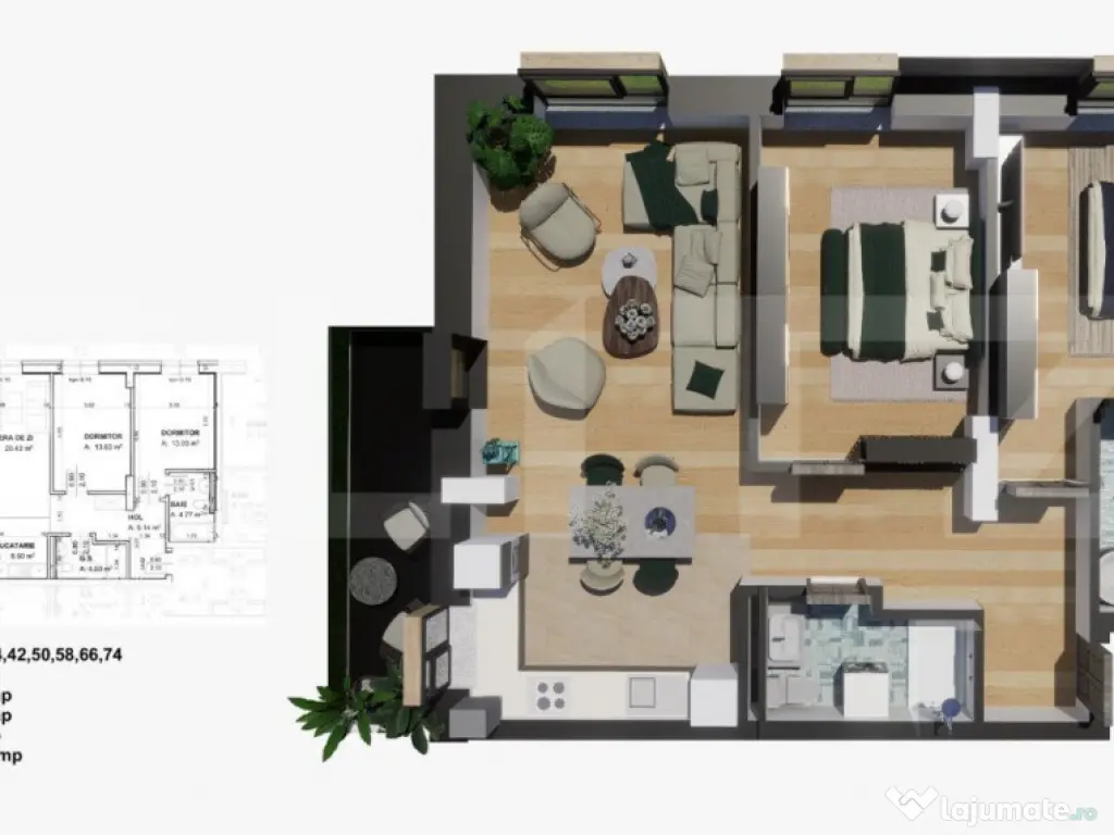 Comision 0% la cumparator! Apartament 3 camere, 81,60 mp, zo