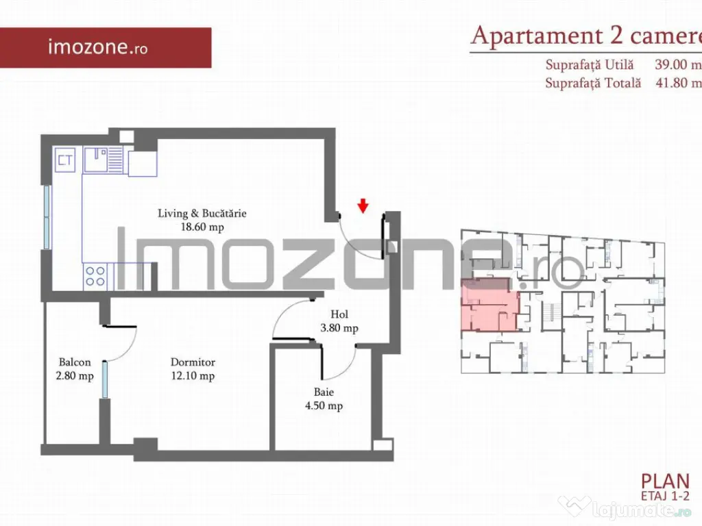 Ap 2 cam. 42 mp, etaj 1, Militari langa METROU PACII, BLO... 